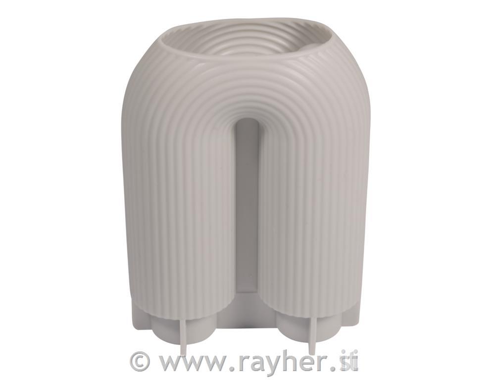 Casting mould U-shaped vase, ridged, 8.5x3.8x10cm, incl. 2 test tubes