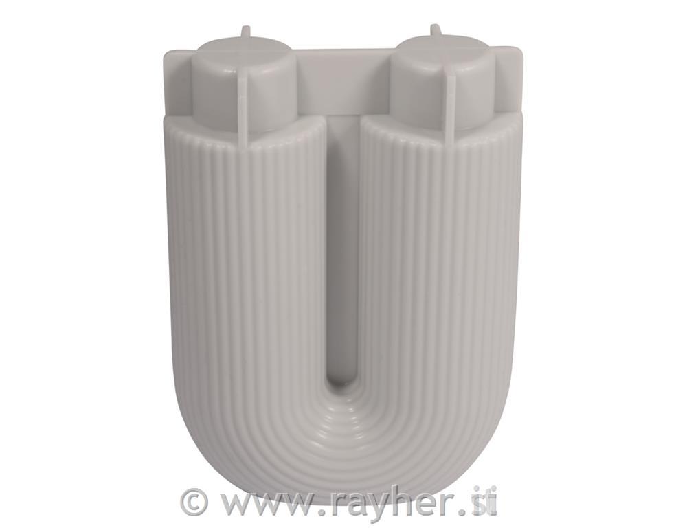 Casting mould U-shaped vase, ridged, 8.5x3.8x10cm, incl. 2 test tubes