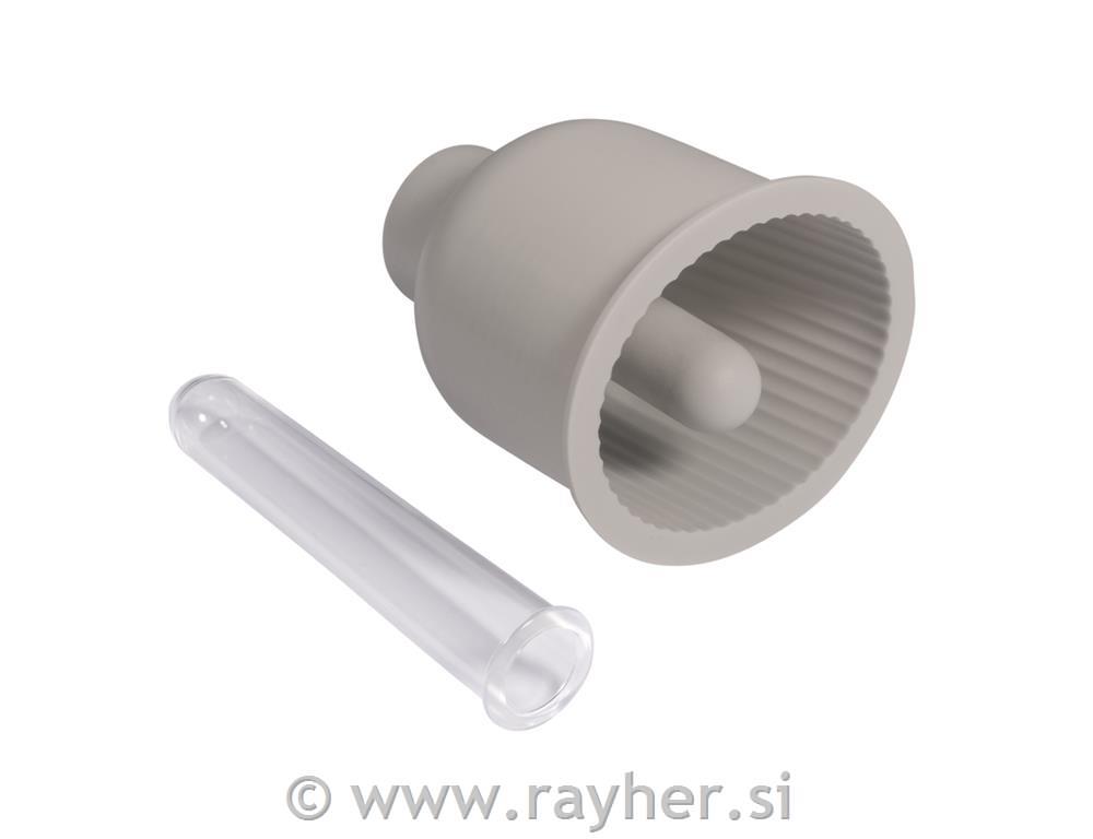 Silikonski kalup Vaza, drobno žlebljen, višina 9,5 cm, + epruveta