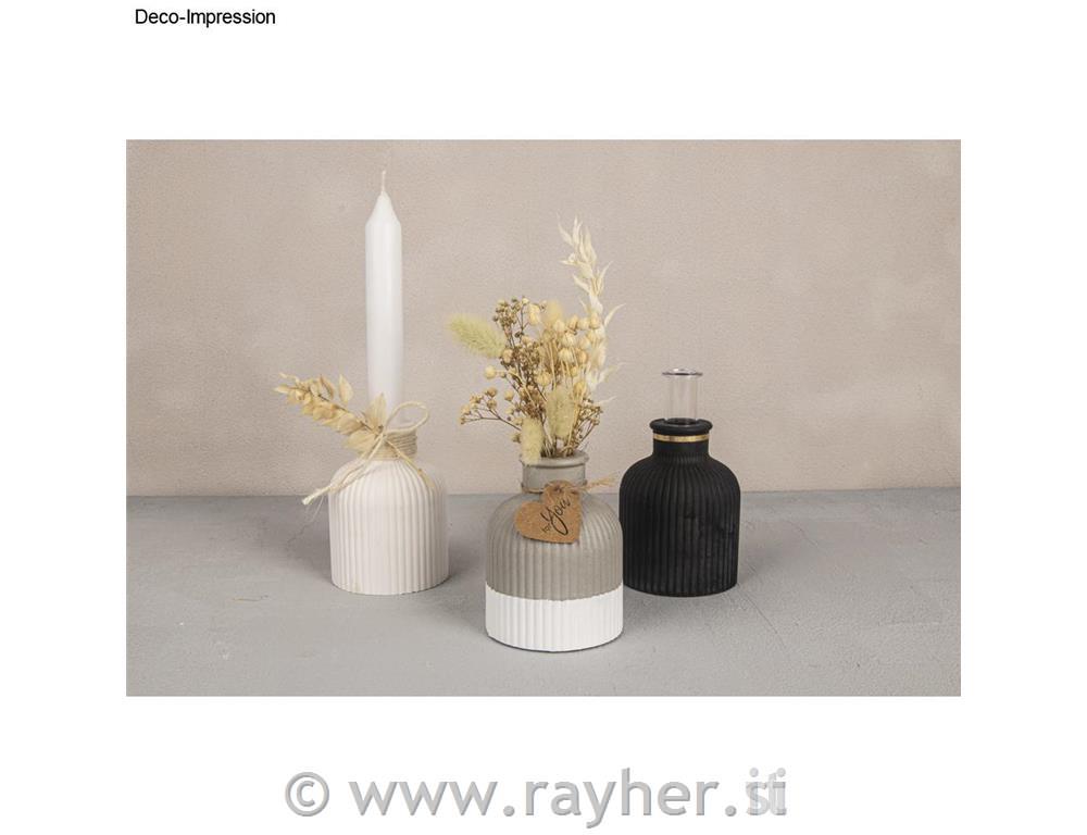 Silikonski kalup Vaza, drobno žlebljen, višina 9,5 cm, + epruveta