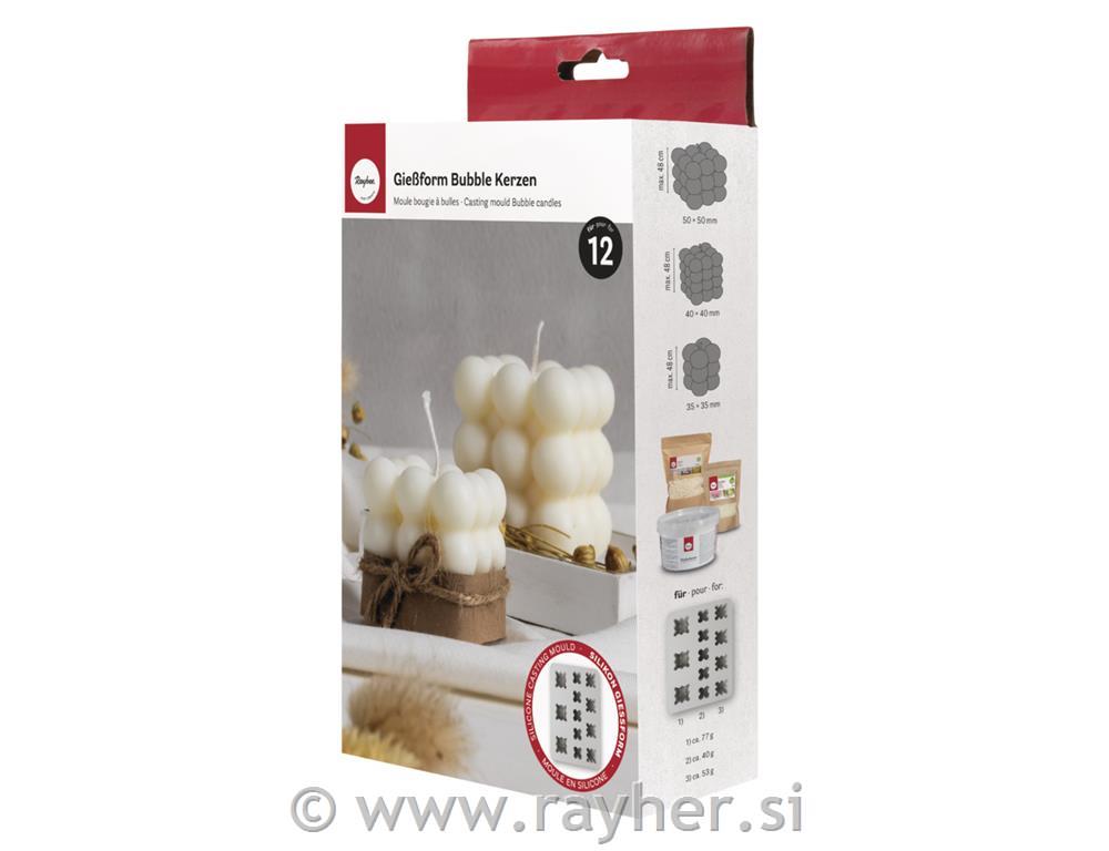 Silicone mould Bubble hearts, 24.4x18x50