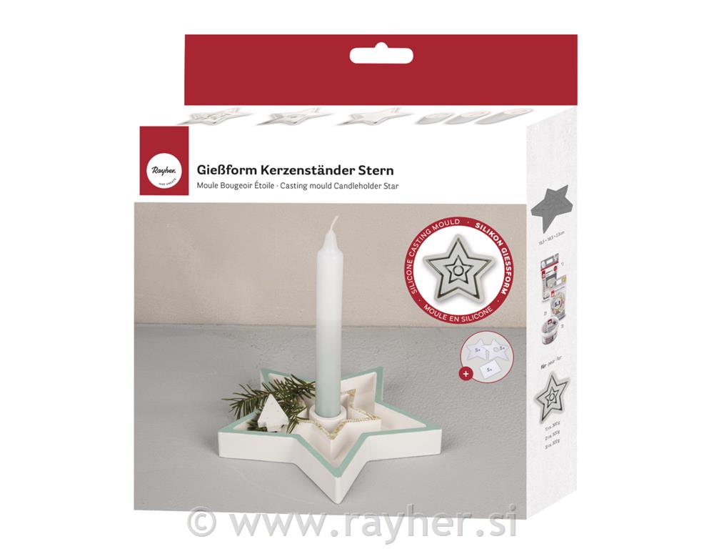 Silikonski kalup Svečnik zvezda