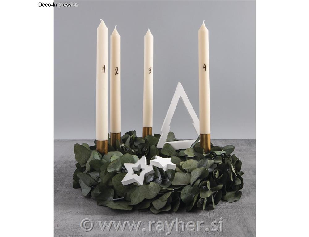 Silikonski kalup za svečke Smreka in zvezde, 14,5 x 26 x 4 cm, 3 motivi