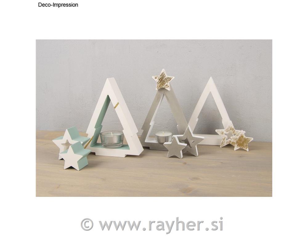 Silikonski kalup za svečke Smreka in zvezde, 14,5 x 26 x 4 cm, 3 motivi