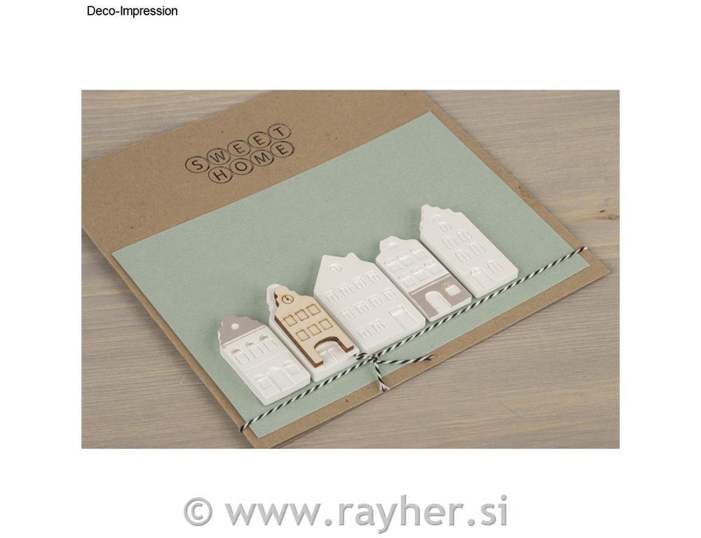 Silikonski kalup Nordijske hiške, male, 14.5x26x1.5cm, 12 motivov