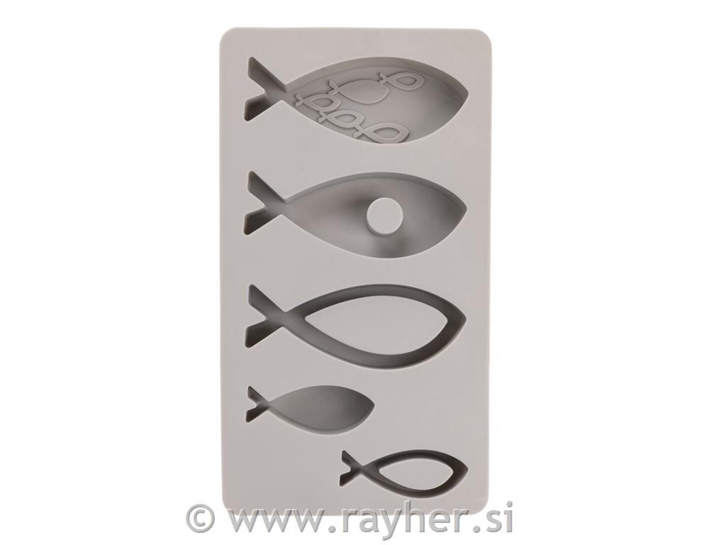 Silicone Casting mould Fish5 shapes, box 1pc