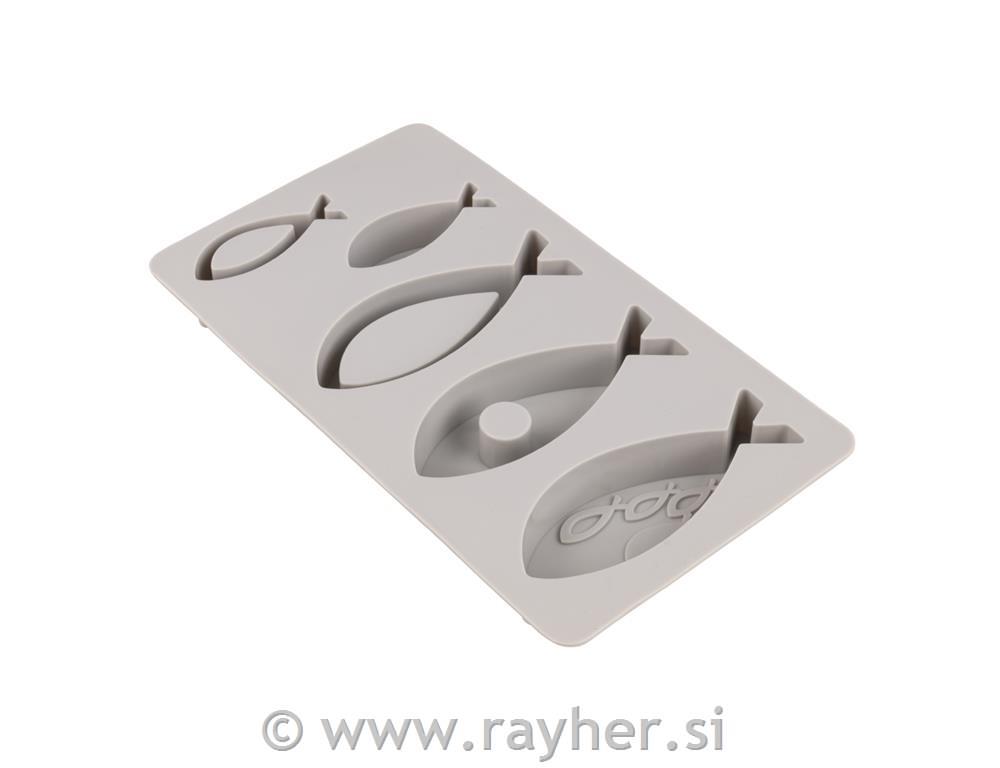 Silicone Casting mould Fish5 shapes, box 1pc