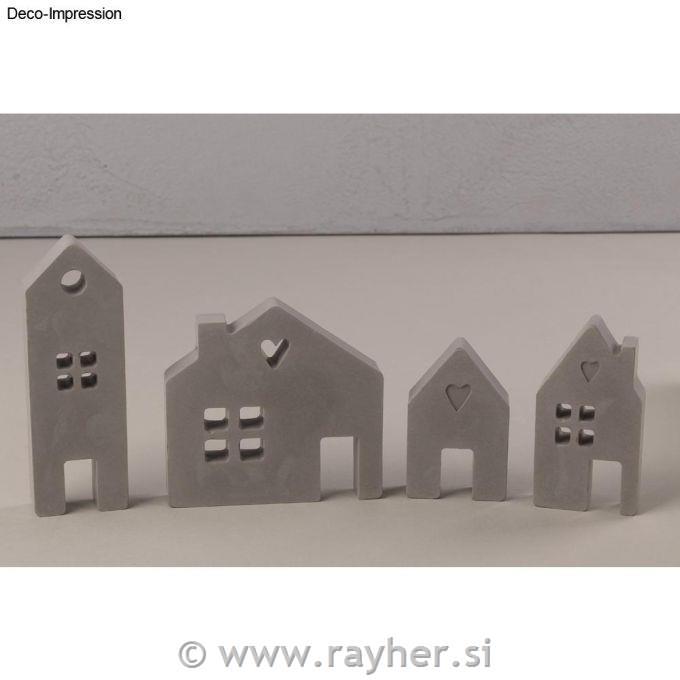 Silikonski kalup Hišice 2, šest motivov