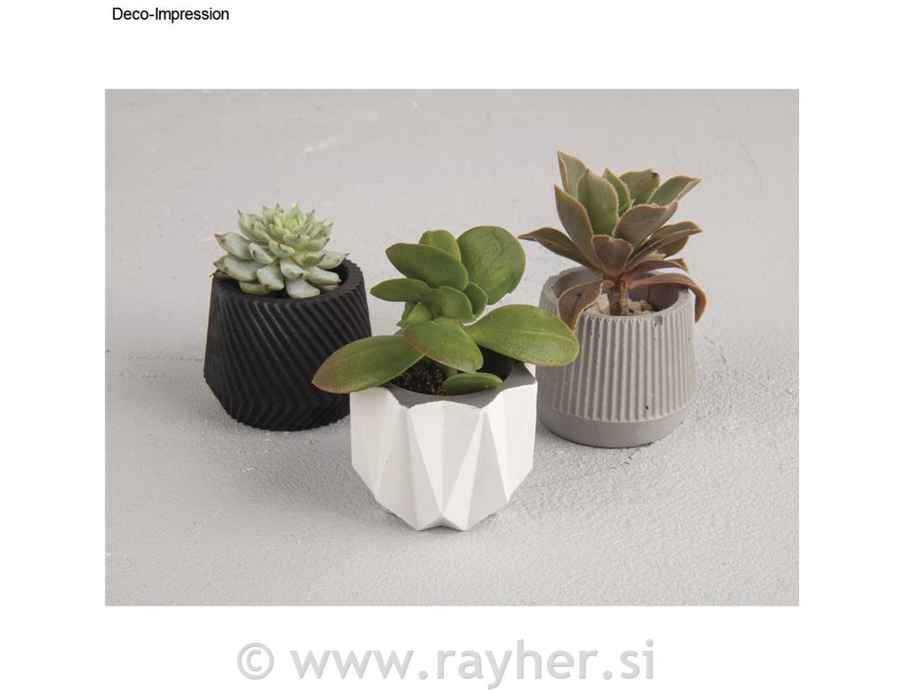 Silikonski kalup Mini lončki 3 dizajni, 5x5cm