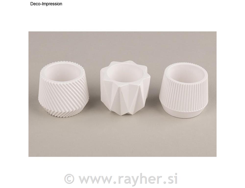 Silikonski kalup Mini lončki 3 dizajni, 5x5cm