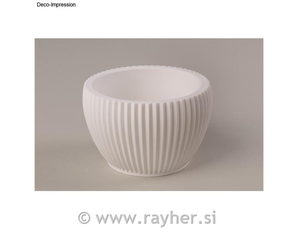 Silicone mould Decorative bowl, ridged9cm, height 6cm, box 1pc