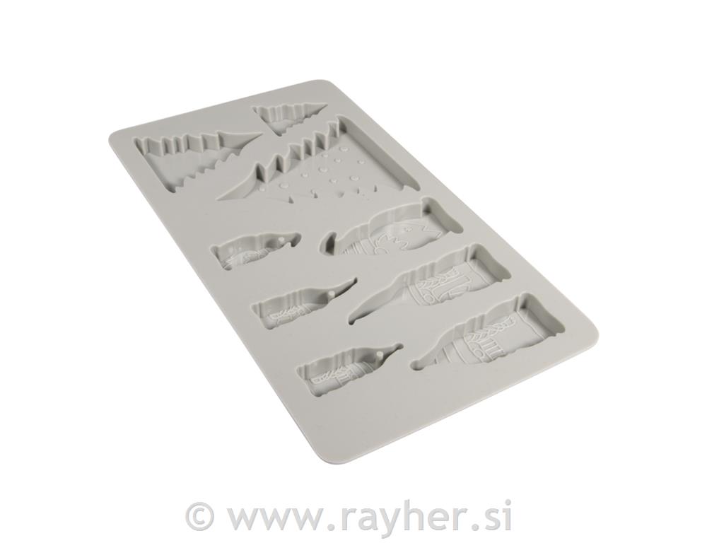 Silikonski kalup Palčkova družina, 14.5x26x1cm, 9 motivov