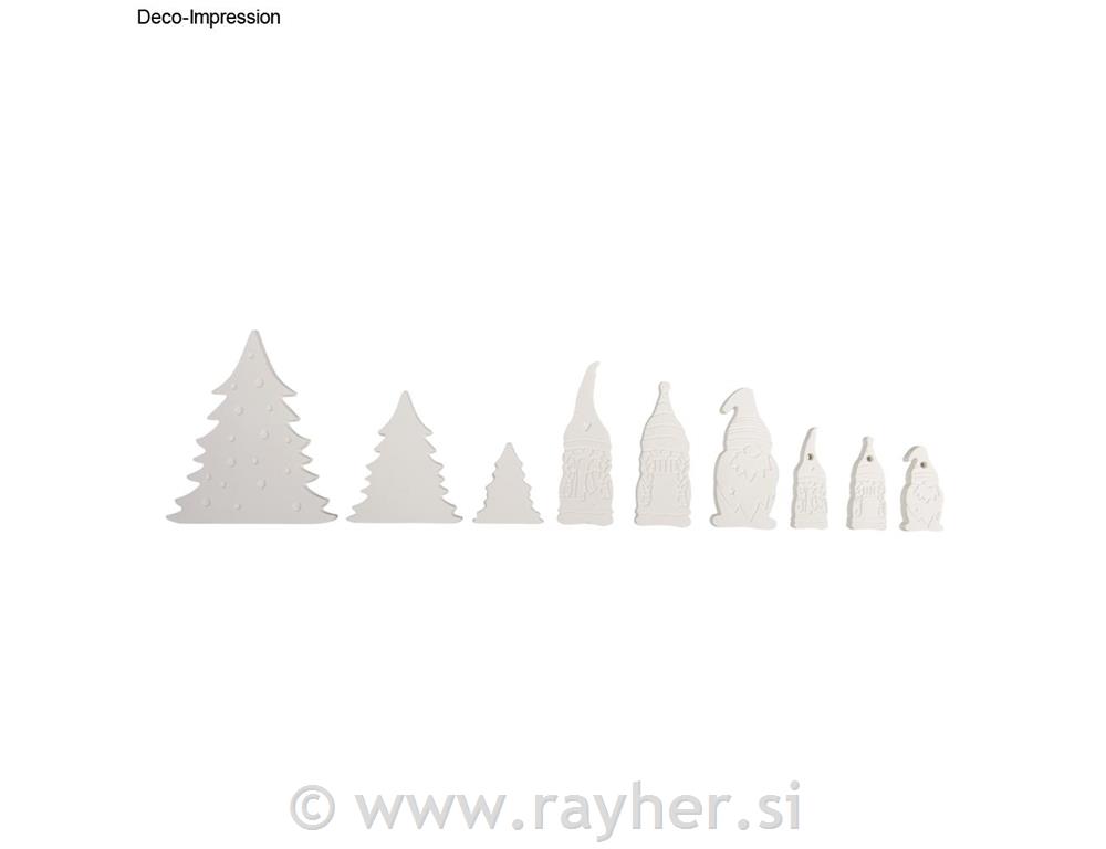 Silikonski kalup Palčkova družina, 14.5x26x1cm, 9 motivov