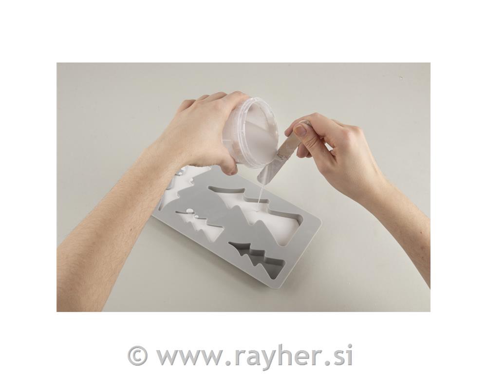 Silikonski kalup Smreke, 14.5x26x2cm, 4 motivi