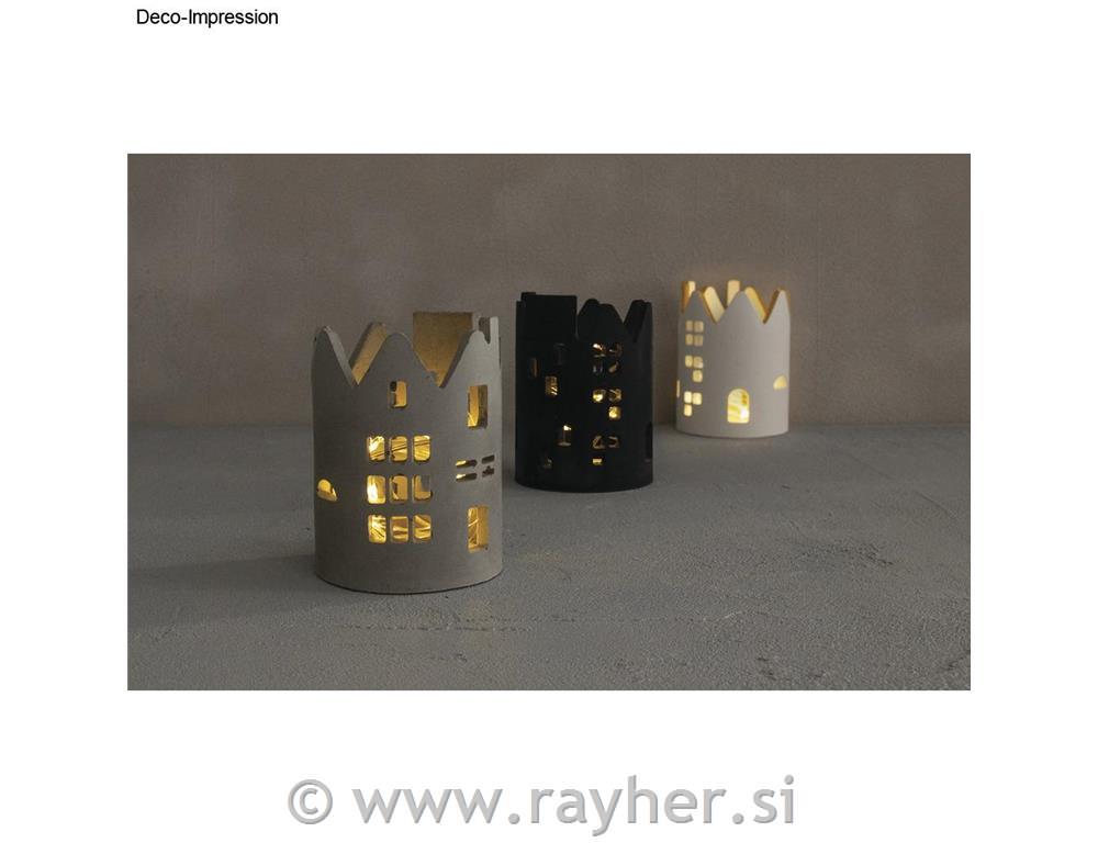 Silikonski kalup Svečnik hiške, o 8cm x H 11.20cm