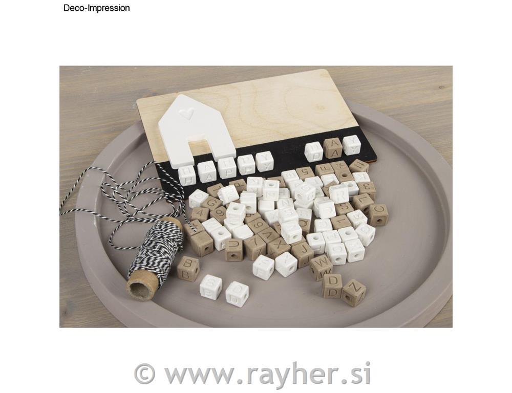 Silikonski kalup Perle Črke&Številke, za 42 perl, 10x10mm