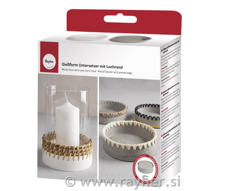 Silikonski kalup Podstavek z luknjastim robom, 17cmx 4cm