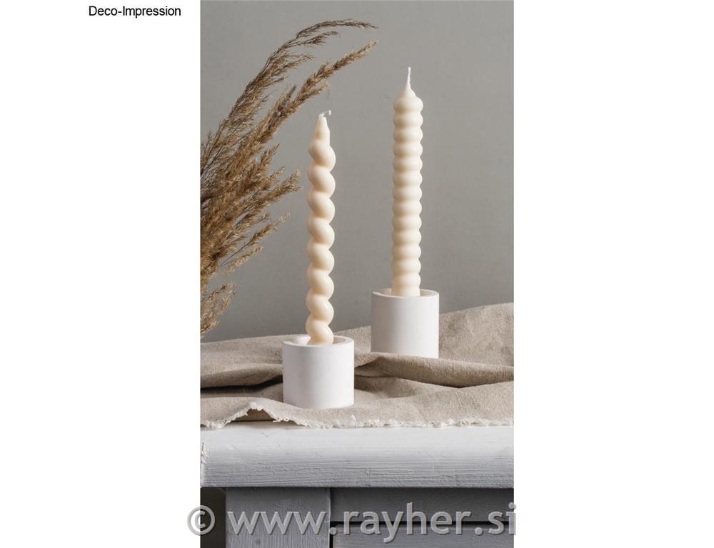 Kalup sveča zavita, o2cm / višina 19.5cm