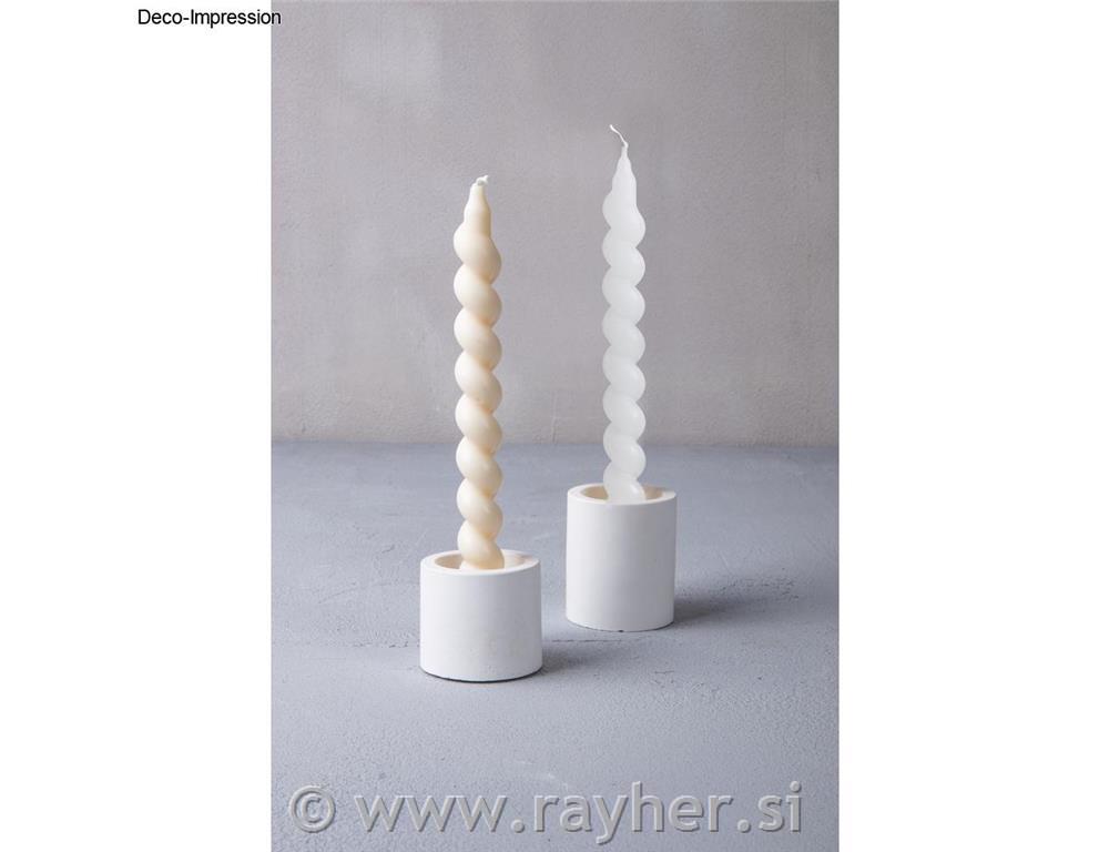 Kalup sveča zavita, o2cm / višina 19.5cm