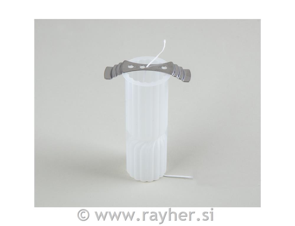 Kalup sveča dvojna zavita, o4,6x15cm+kovinski držalec stenja