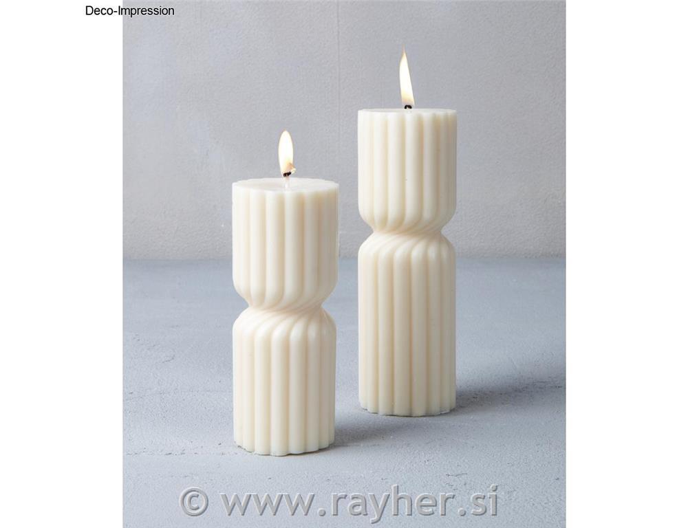 Kalup sveča dvojna zavita, o4,6x15cm+kovinski držalec stenja