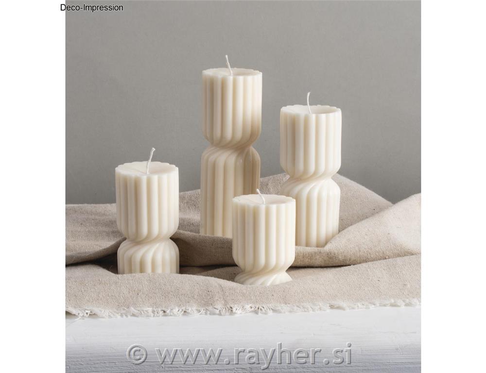 Kalup sveča dvojna zavita, o4,6x15cm+kovinski držalec stenja