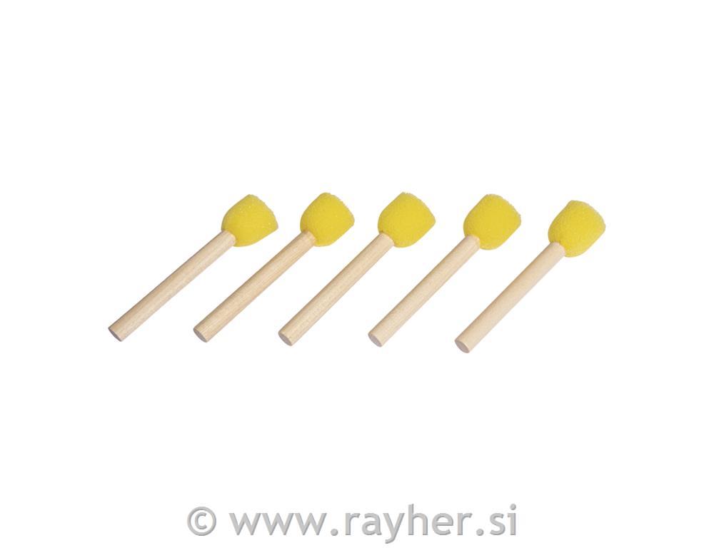 Foam paintbrush 2cm, tab-bag 5pcs