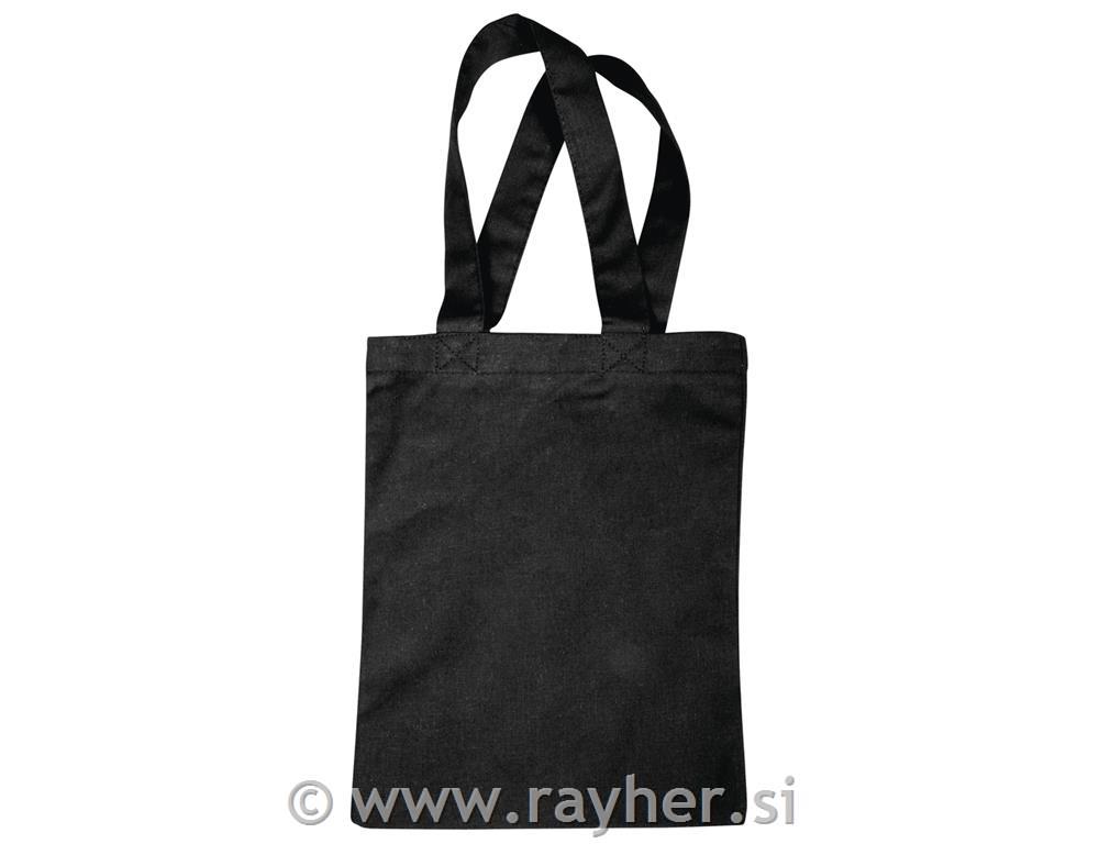 Vrečka bombažna, črna, 21x25cm