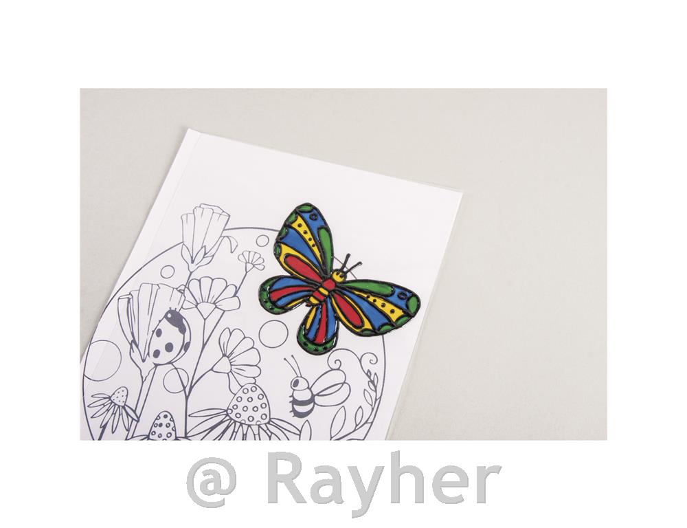 Set lepljive barve za steklo, kontura,šablone