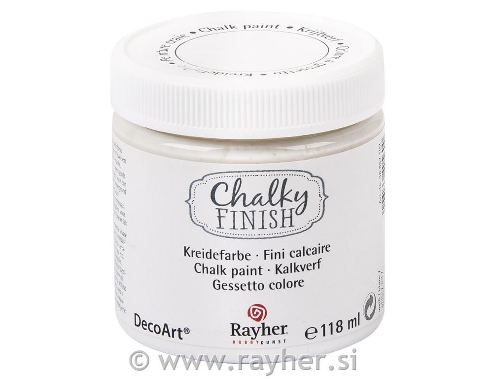 Kredna barva Chalky Finish, bela ,118 ml