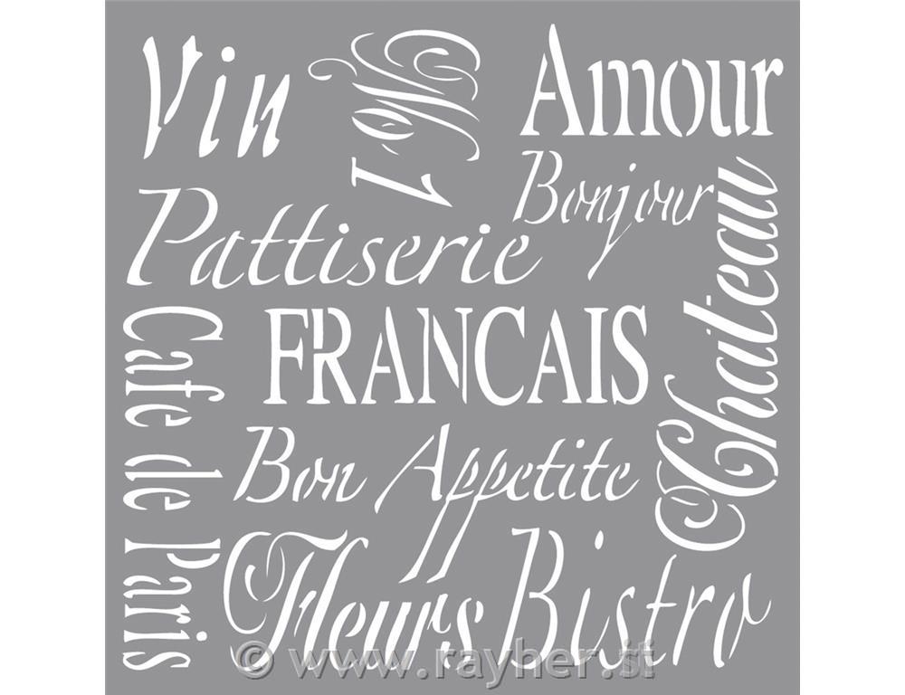 Šablona French Living, 30.5x30.5cm