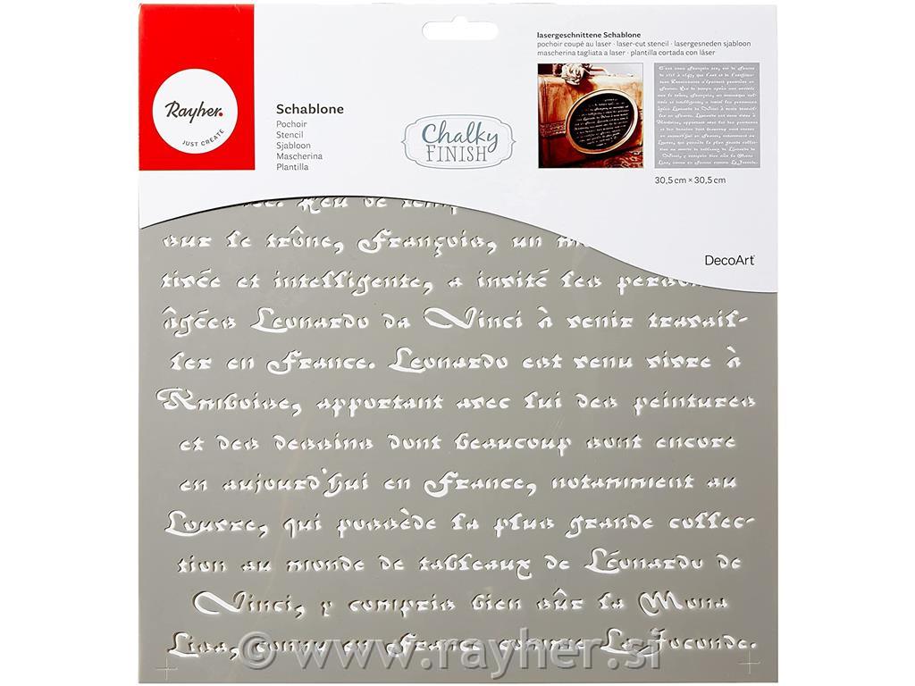 Šablona Napisi, 30.5x30.5cm