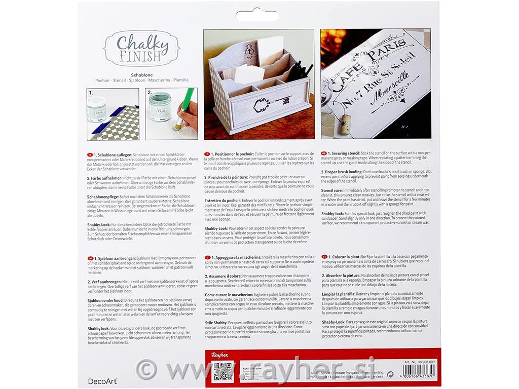 Šablona Napisi, 30.5x30.5cm