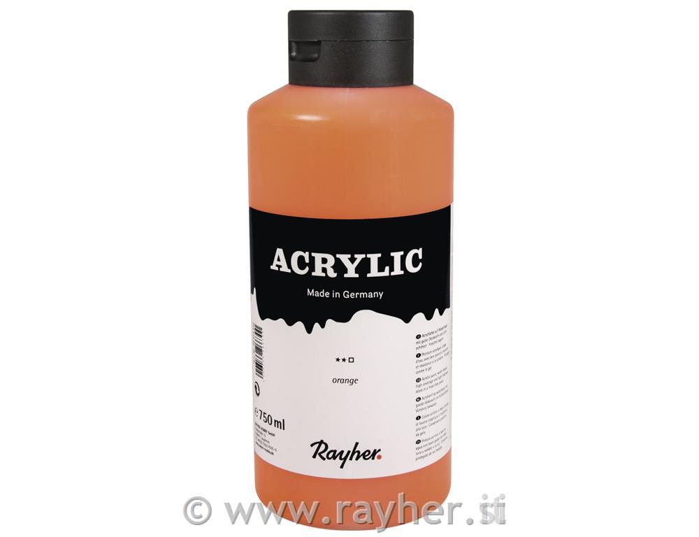 Akrilna barva Artists , oranžna, 750ml