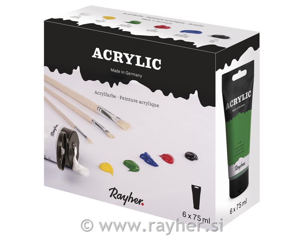 Acrylic-Set 6 x 75 ml, ASrtists paint, c