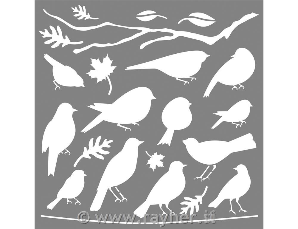 Šablona Ptički 30.5x30.5cm