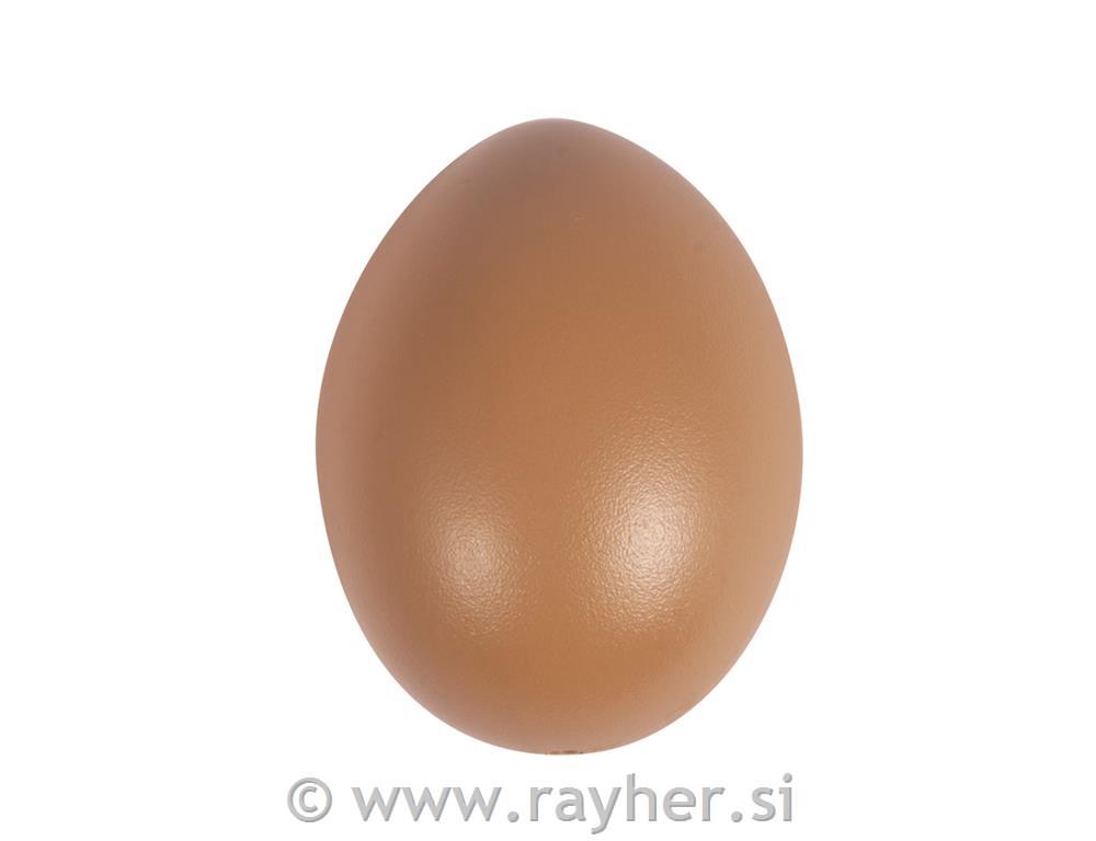 Plastic eggs, 6cm o, medium brown