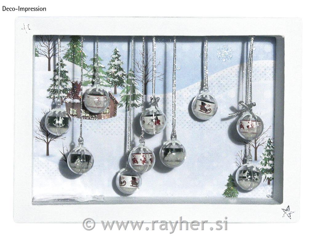 Plastic ball, two parts, 3 cm o, crystal