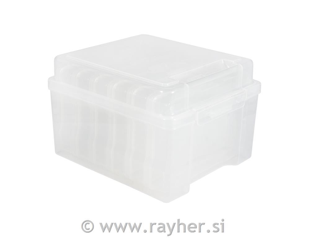 Storage box with 6 compartments210x185x140mm
