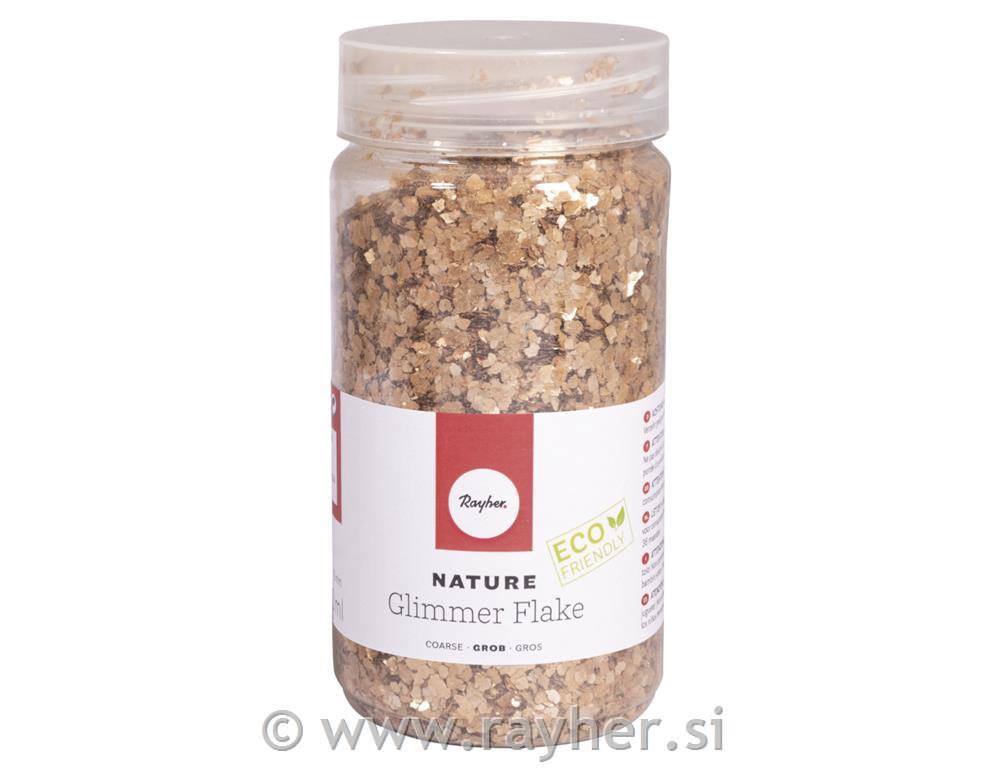 Bleščice kosmiči 3-10 mm biorazgradljive,370 ml zlate