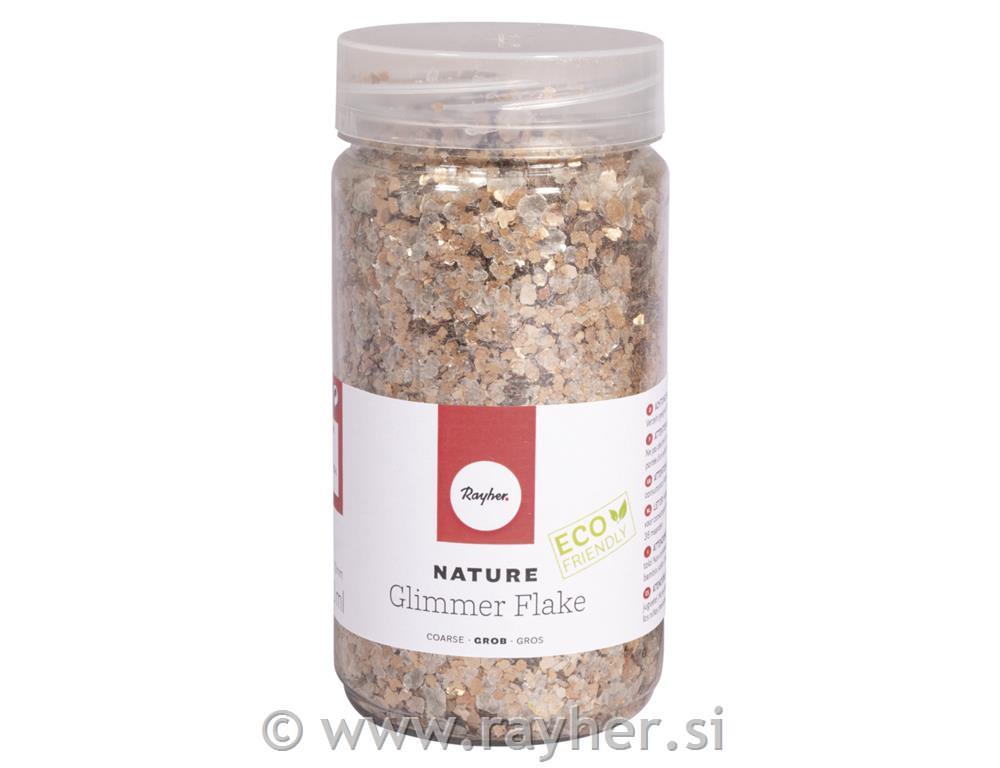 Bleščice kosmiči 3-10 mm biorazgradljive,370 ml kovinski toni II