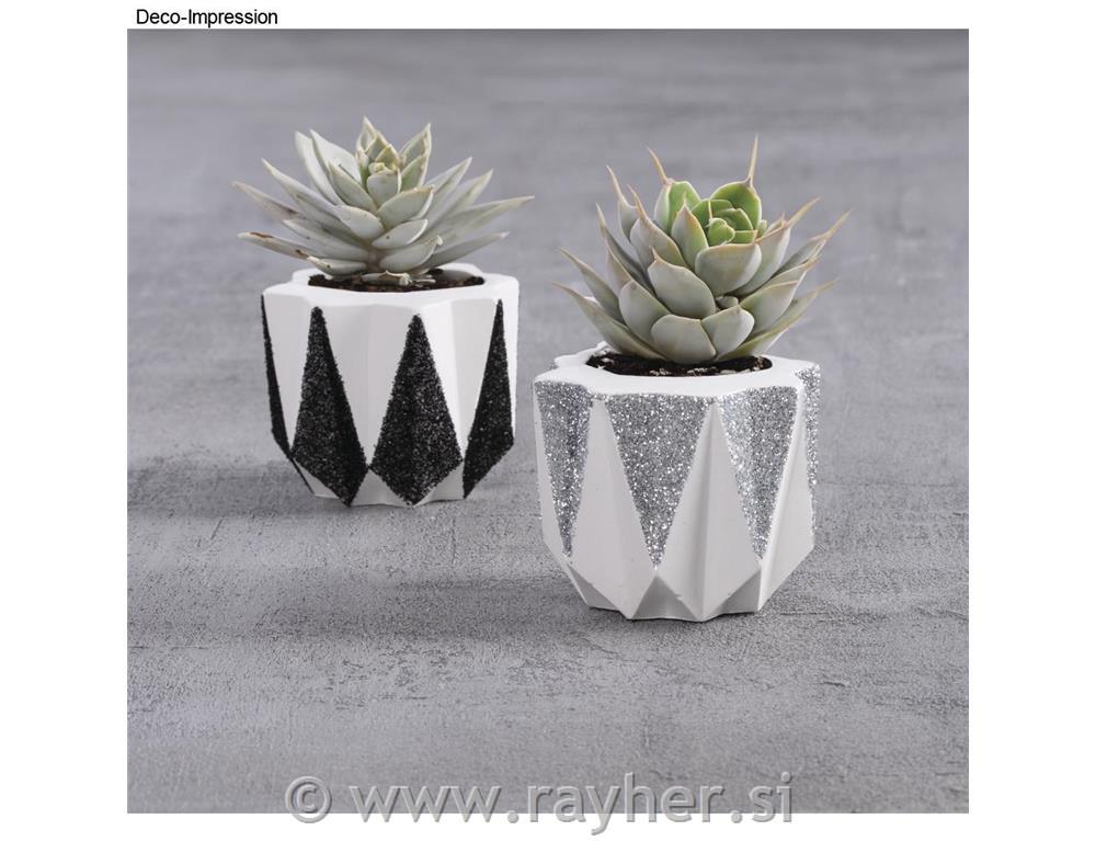 Bio-Glitter colour assortment, gold, silver, black, white, 6 colours,