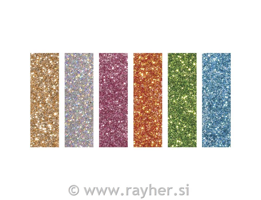 Set bleščic Bio-Glitter, mavrica, set 6