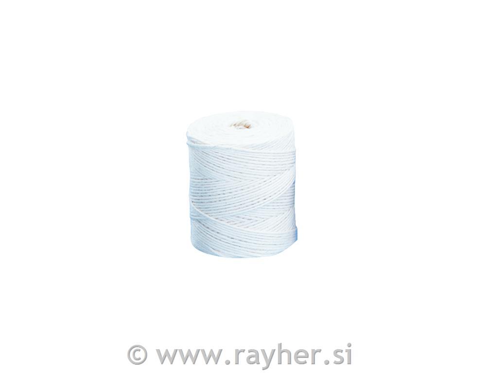 Vrv iz jute, 6-slojna, 3,5 mm o, bela, navoj 35 m