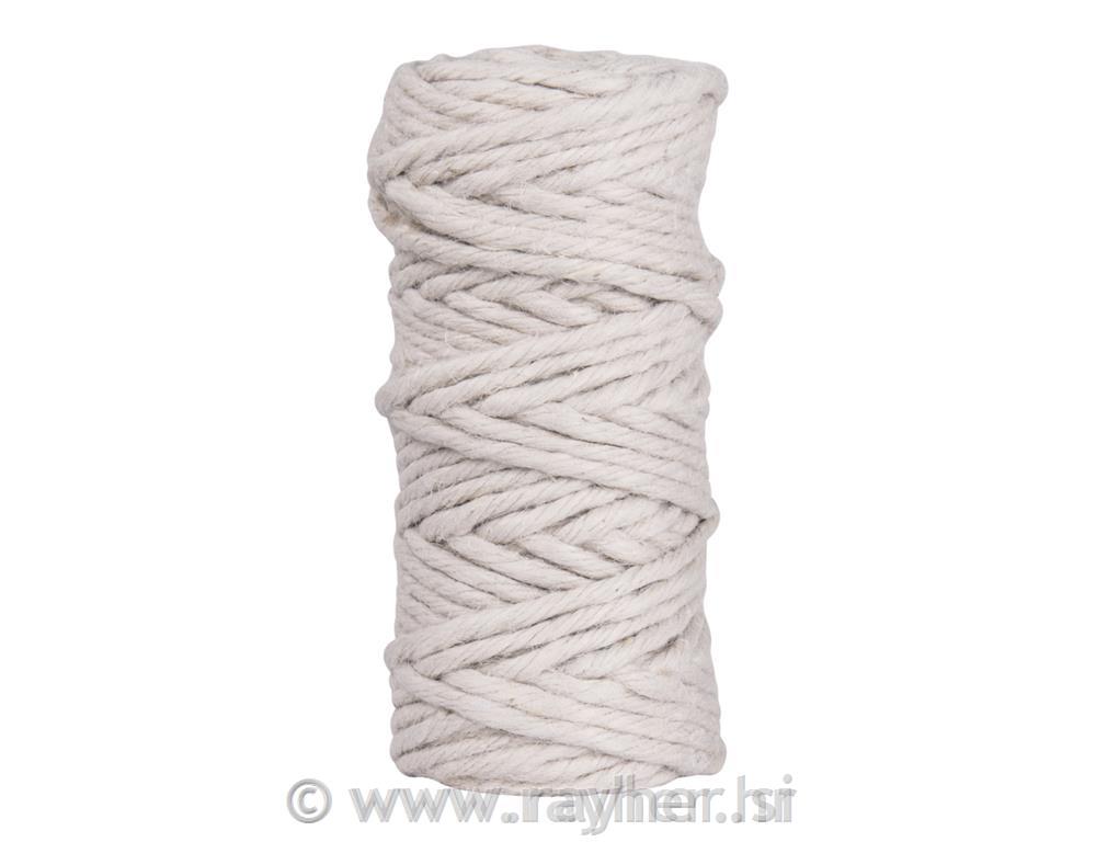 Vrv iz jute, 6-slojna, 3,5 mm o, bela, navoj 35 m