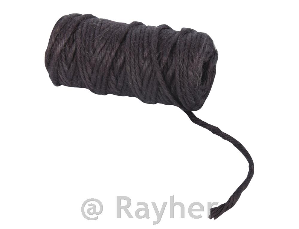 Vrv iz jute, 6-slojna, 3,5 mm o, temno rjava, navoj 35 m