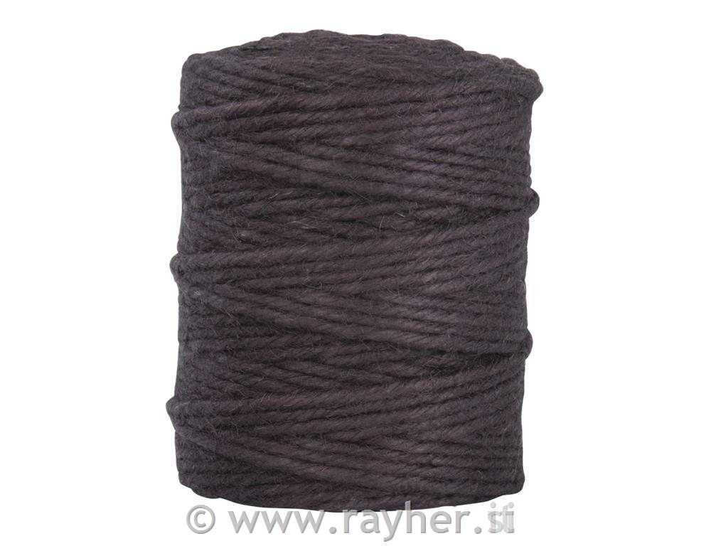 Thread of jute, 6-fold, 6 mm o, dark bro
