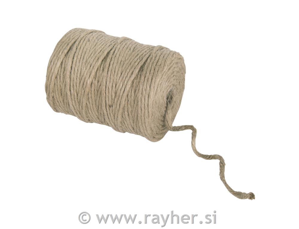 Thread of jute, 6-fold, 6 mm o, natural,