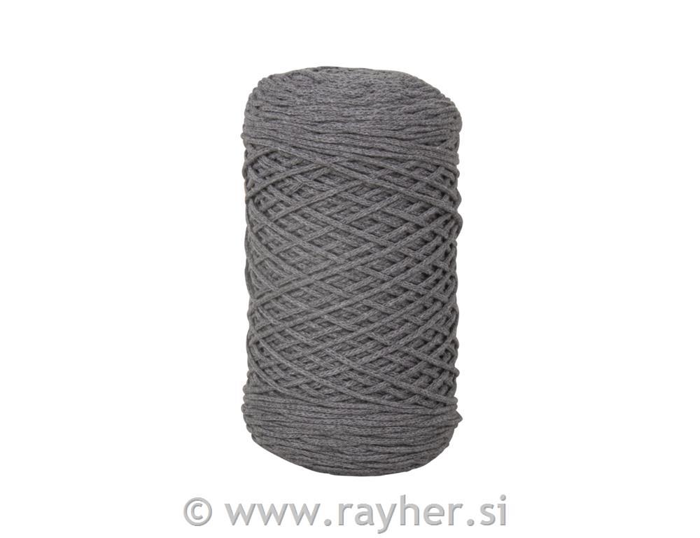 Braidy Recycling Yarn, braided, 2mm o(250g ball of yarn), clew 250mrock-grey