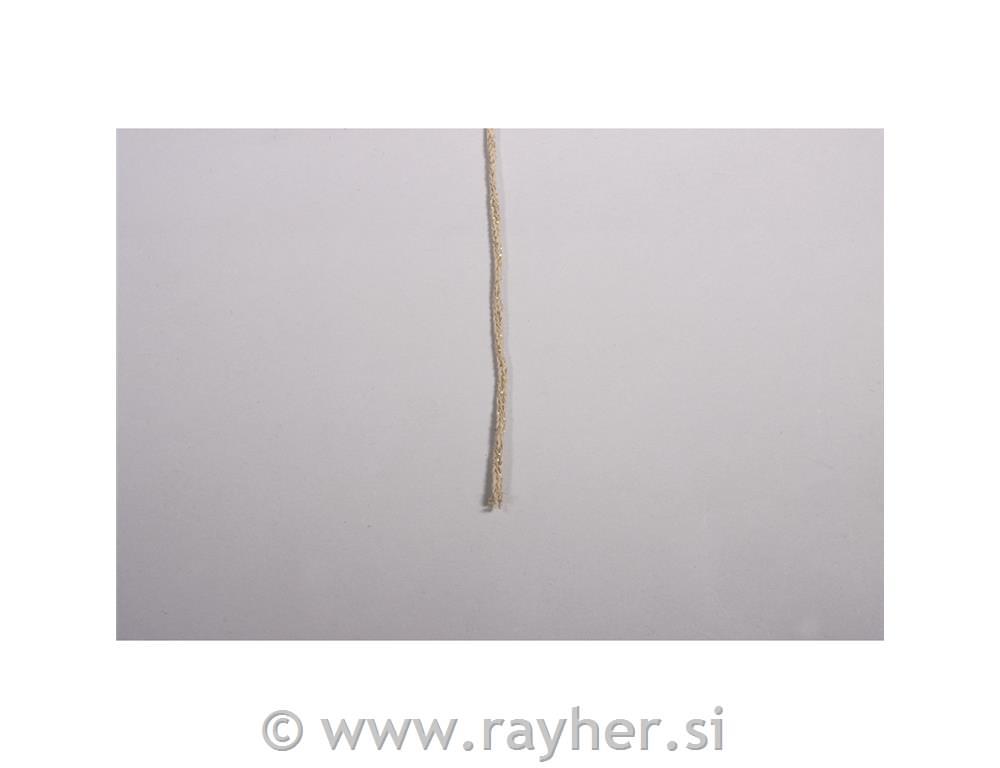 Vrvica jarn z zlato nitjo, 2mm, peščena, 240m, 250g